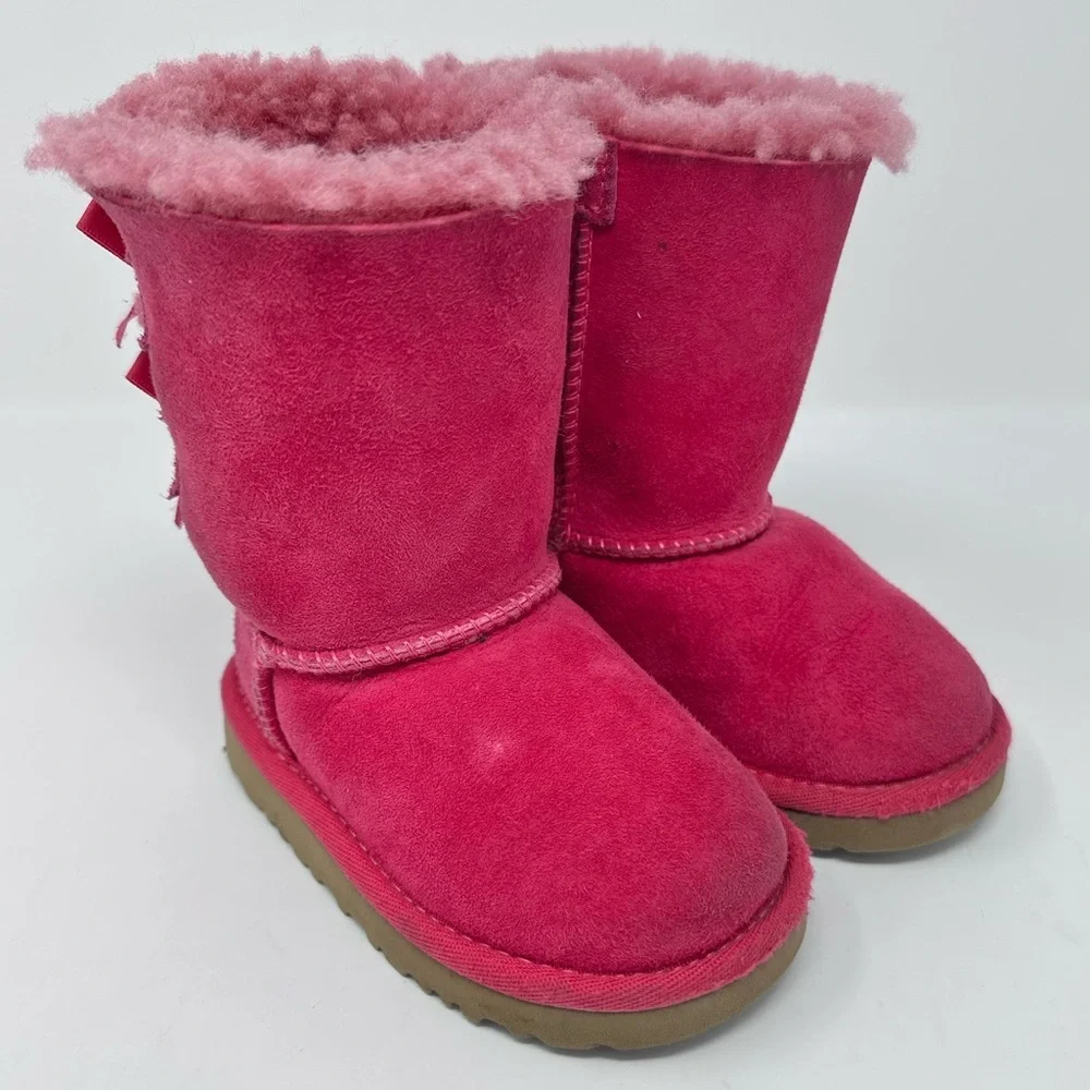 UGG Pink Fleece-Lined Boots sz.6